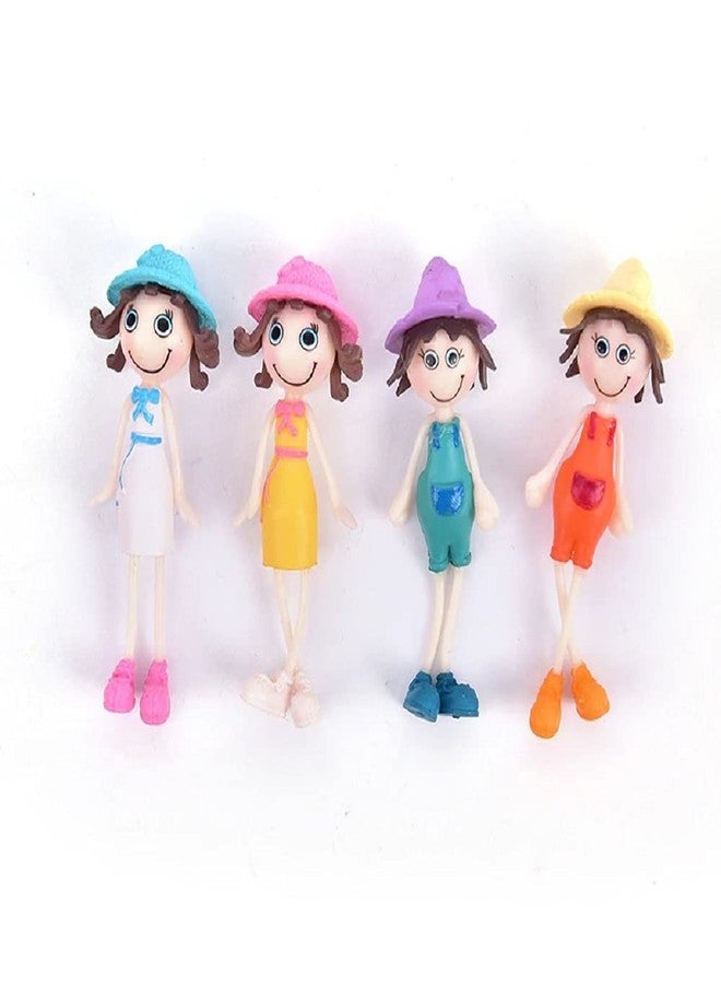 BHOOLU&GOOLU Summer Sunshine Girl Doll Cartoon Figurines (4 pcs/Set) - Image 1